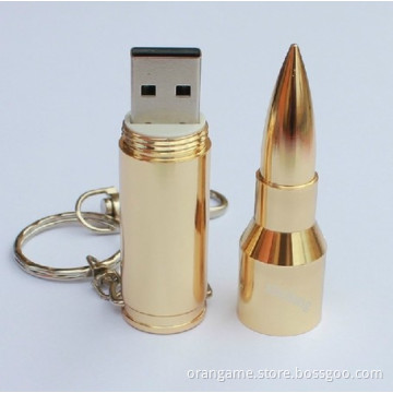 High Speed Golden Bullet USB Flash Drive with Custom Logo